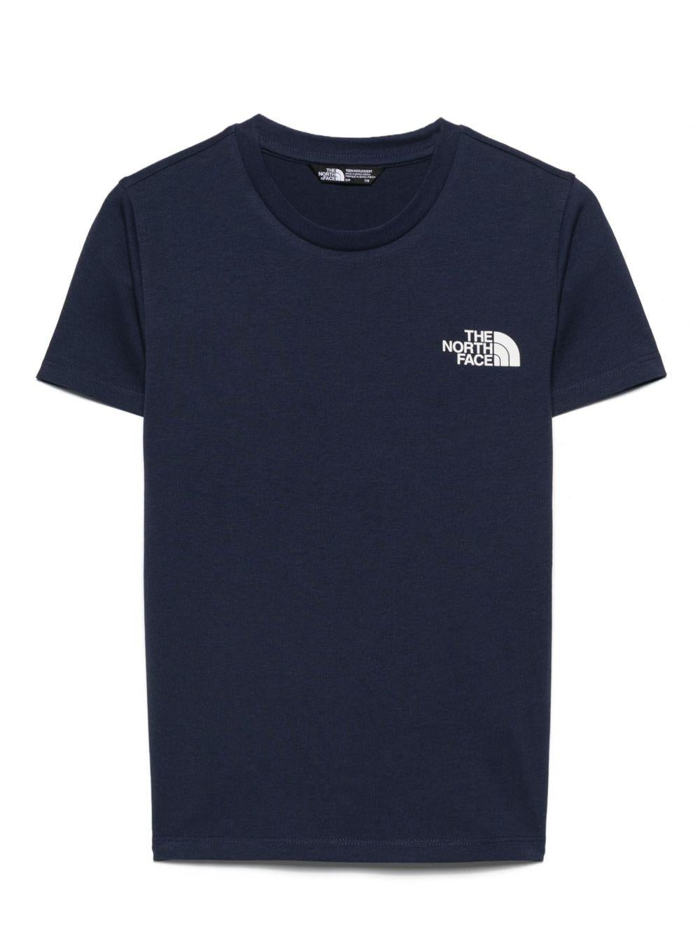 T-shirt per bambino The North Face Kids blu con dettaglio logo NF0A87T4 8K21 THE NORTH FACE KIDS 