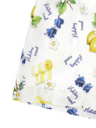 Tuta corta Holiday Mood per bambina Monnalisa bianco con stampa grafica all-over 11G201 7624 0099 MONNALISA KIDS 
