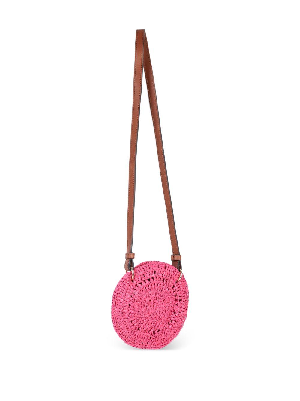 Borsa a tracolla per bambina Chloé Kids rosa con trama intrecciata C20875 46S CHLOE' KIDS 