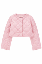 Giacca per bambina Monnalisa rosa con design trapuntato 17G100 7020 0090 MONNALISA KIDS 