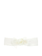 Fascia per neonata Monnalisa bianca con decorazione a fiori 73F007 6207 0001 MONNALISA 