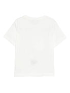 T-shirt per bambina Fendi Kids bianco con stampa grafica JFI386 7AJ F0TU9 FENDI KIDS 