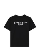 T-shirt per bambino Givenchy Kids nera con dettaglio logo sul petto H31280 09B GIVENCHY KIDS 