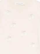T-shirt per bambina Bonpoint beige con ricamo ciliegie S06GJUK00005 103 BONPOINT KIDS 