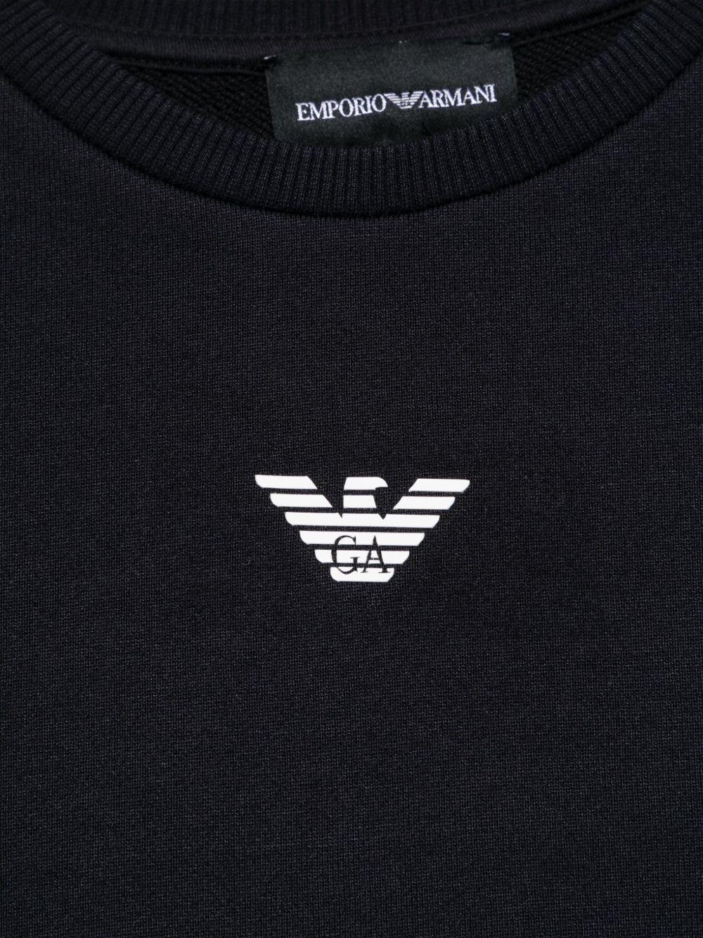 Felpa per bambino Emporio Armani Kids blu con logo aquila sul davanti EB000302 AF14681 MB053 EMPORIO ARMANI KIDS 