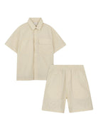 Completo per bambino Givenchy Kids beige con colletto a punta H31086 23G GIVENCHY KIDS 