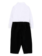 Abito elegante per neonato Balmain Kids nero con gilet e bottoni dorati BXA51A J0371 930BC BALMAIN KIDS 