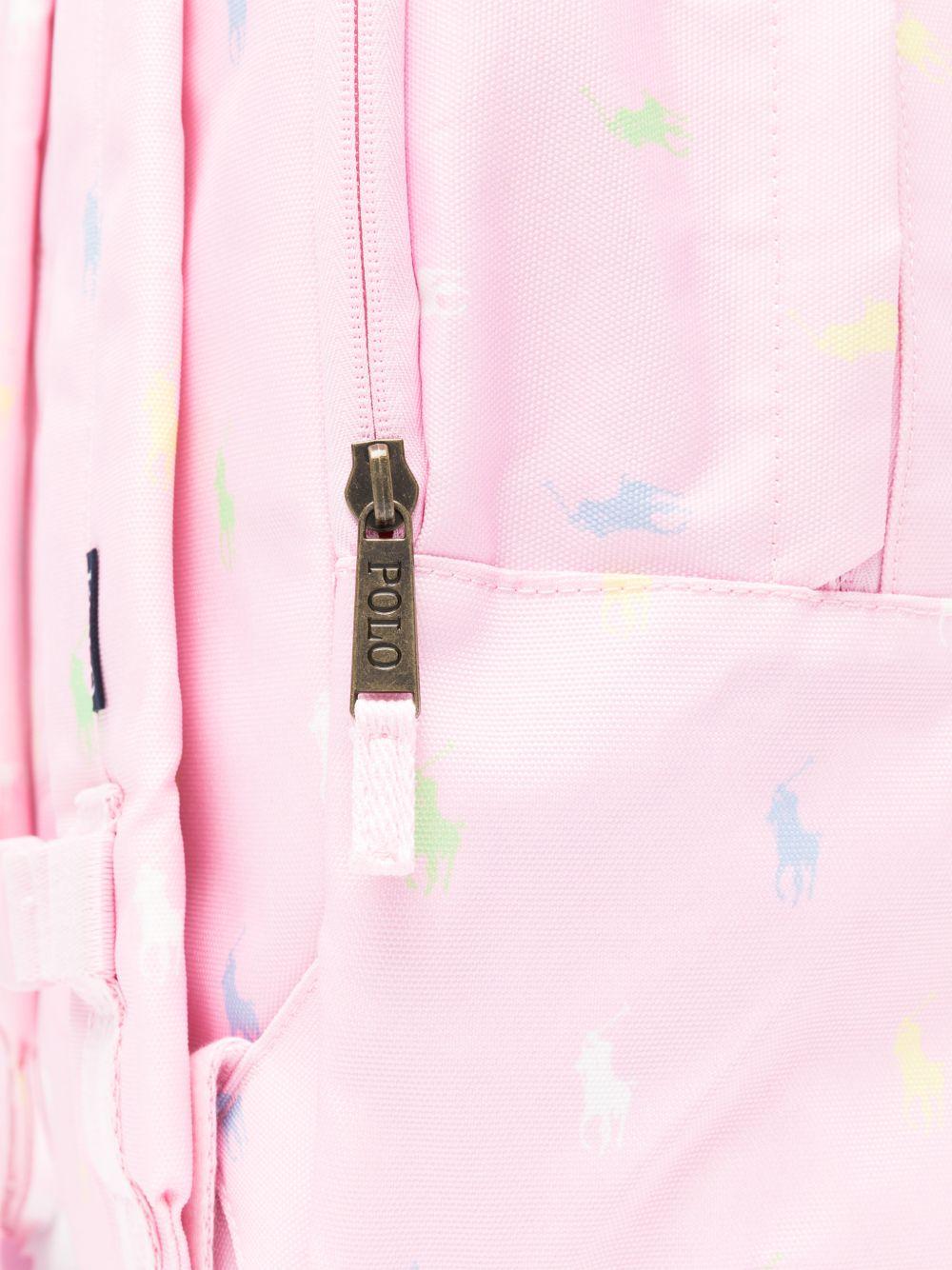 Zaino per bambina Polo Ralph Lauren Kids rosa con fantasia Polo Pony all-over 9AR153 ADG Ralph Lauren kids 
