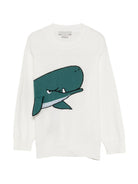 Maglione per bambino Stella McCartney Kids bianco con ricamo balena sul davanti TY9P10 Z2922 101 STELLA McCARTNEY KIDS 