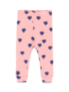 Leggings per neonata Mini Rodini rosa con motivo a cuori 2523012428NB PINK MINI RODINI 