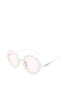 Occhiali per bambina Monnalisa bianco con decorazione a fiori 39G019 7093 0190 MONNALISA KIDS 