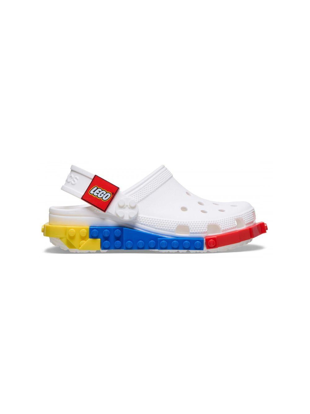 Ciabatte per bambini Crocs Kids x Lego bianche con design mattoncini 211874 WHI CROCS KIDS 