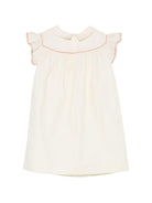 Abito per bambina Bonpoint bianco avorio con colletto a punta S06GDRW00051 103 BONPOINT KIDS 
