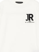 Maglione per bambino John Richmond Kids bianco con ricamo logo RBA26168MA OFF-WHITE JOHN RICHMOND KIDS 