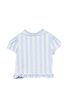 Camicia per neonata Balmain Kids multicolore con design a righe BY5001 P0592 685BC BALMAIN KIDS 