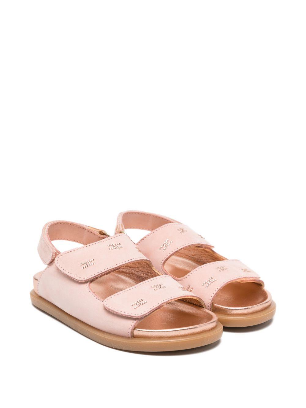 Sandali per bambina Elisabetta Franchi La Mia Bambina rosa con applicazione logo F1A2E0554023 9325 ElISABETTA FRANCHI KIDS 