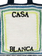 Borsa tote per bambina Casablanca Kids multicolor con ricamo logo ASP26BAG18701 WHITE/ BLUE STRIPE CASABLANCA KIDS 