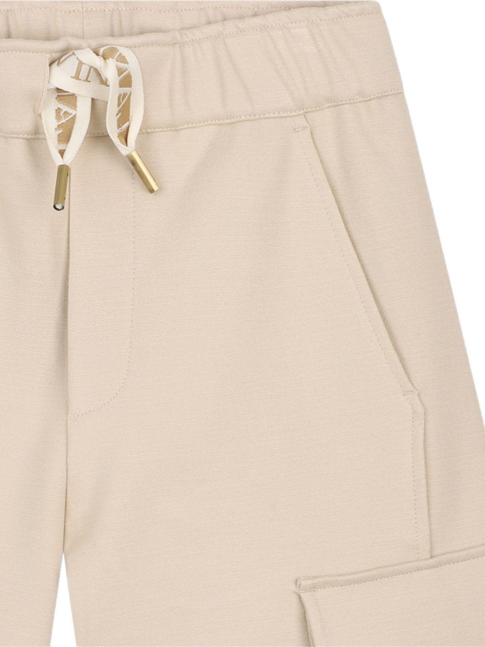 Shorts per bambino Lanvin Enfant beige con vita elasticizzata N30377 180 LANVIN KIDS 