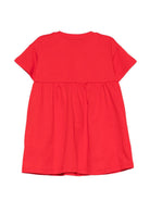 Abito per neonata Moschino Kids rosso con stampa Teddy Bear sul davanti MDV0DGLCA19 50109 MOSCHINO KIDS 