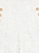 Pantaloni per bambina Balmain Kids bianco con dettaglio con bottoni BY6B80 U0263 100 BALMAIN KIDS 