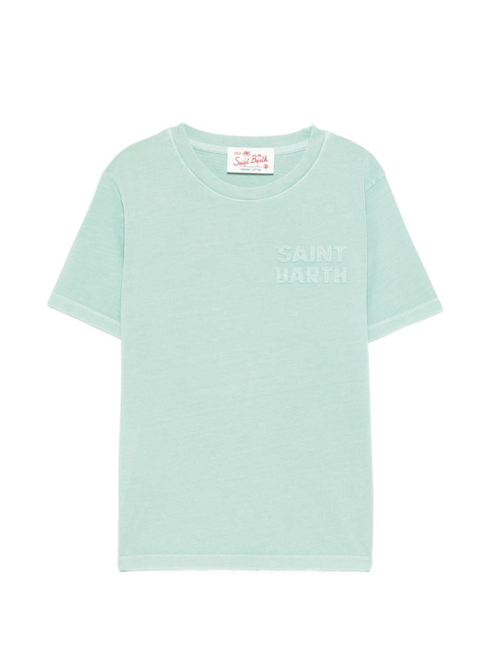 T-shirt per bambino MC2 Saint Barth Kids verde chiaro con stampa a rilievo POT0002 01230L MC2 ST. BARTH KIDS 