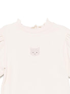 T-shirt per bambina Donsje Nowien beige con motivo con ricamo 4081103 00003 DONSJE KIDS 
