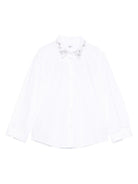 Camicia per bambina Il Gufo bianca con colletto ricamato A25GCL0016C0066 010 IL GUFO 