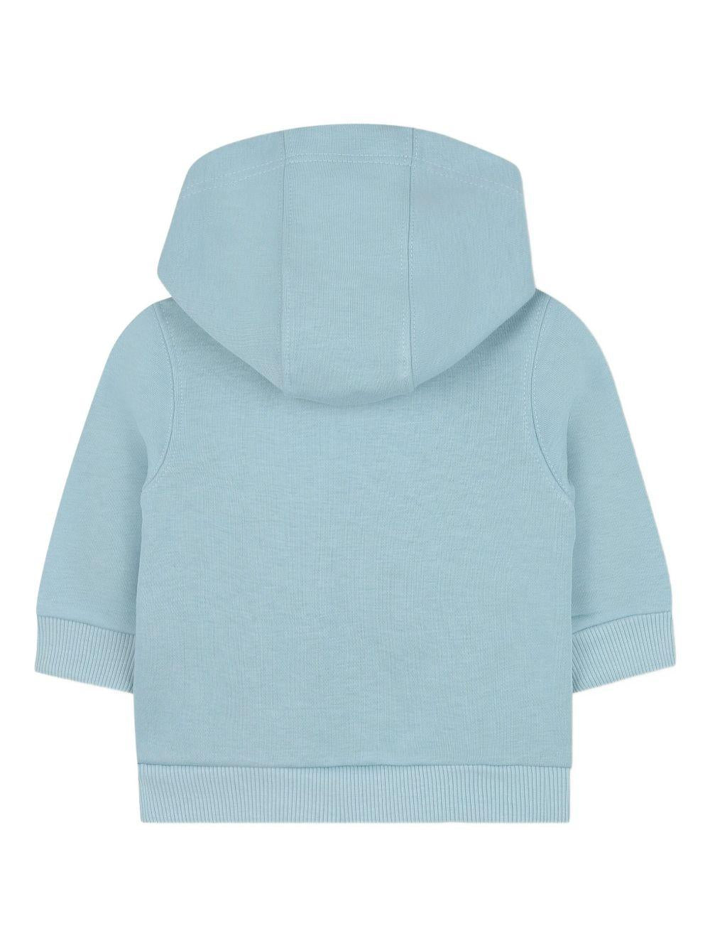 Felpa per neonato Givenchy Kids azzurra con tasche frontali H30880 040 GIVENCHY KIDS 
