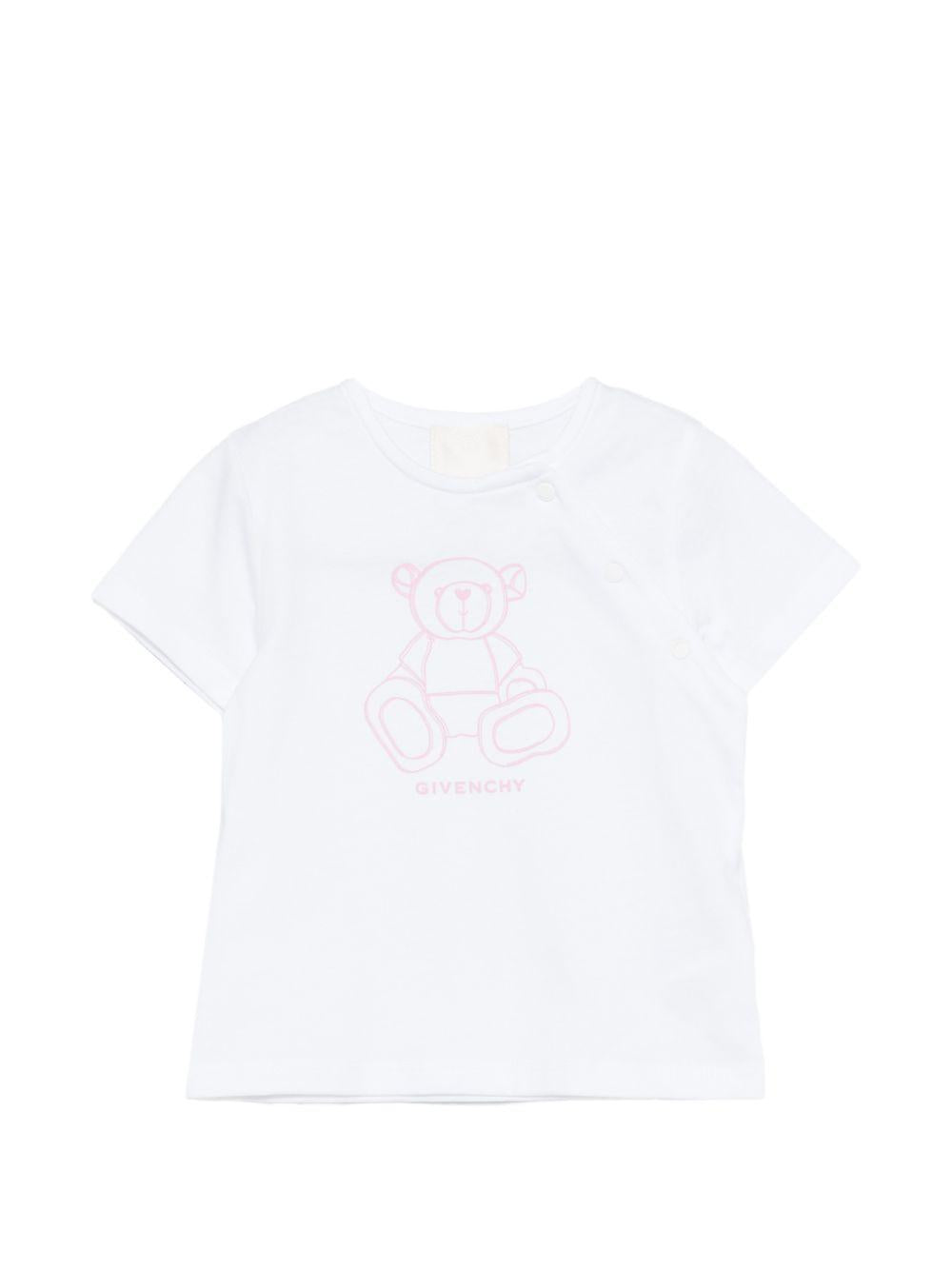 Set due t-shirt e pantaloni per neonata Givenchy Kids rosa con ruches H31270 44Z GIVENCHY KIDS 