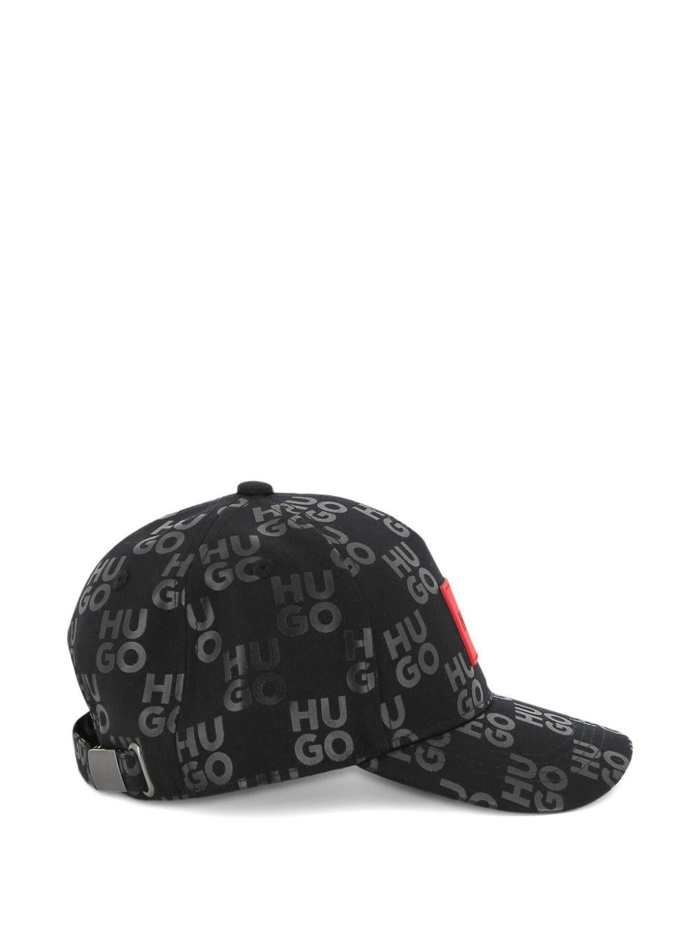 Cappello per bambino Hugo Kids nero con dettaglio con logo in gomma G00551 09B Hugo 
