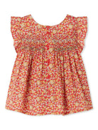 Blusa Naomie per neonata Bonpoint rosso con chiusura posteriore con bottoni C05XBLW00001 651A BONPOINT KIDS 