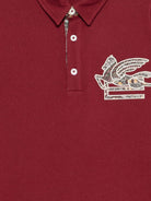 T-shirt per bambino Etro Kids rosso con colletto stile polo GZ8H41 Z0022 52C ETRO KIDS 