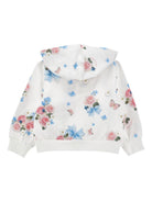 Felpa per neonata Monnalisa bianca con stampa a fiori  all-over 39G801 7003 0099 MONNALISA KIDS 