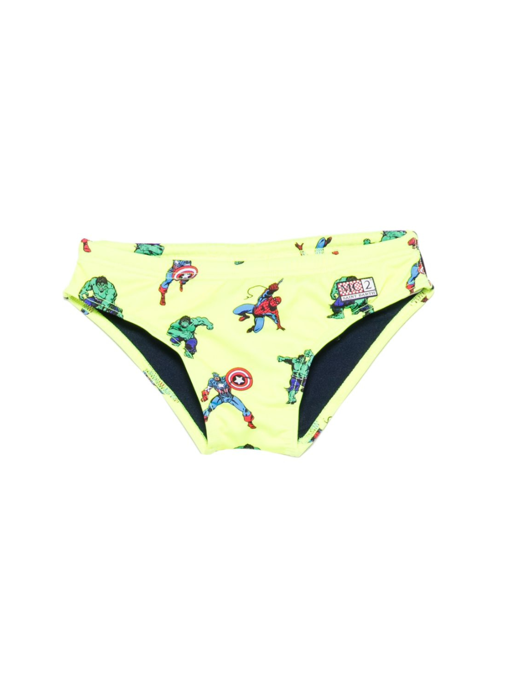 Slip da bagno per bambino MC2 Saint Barth Kids giallo con stampa grafica all-over BIL0001 01639L MC2 ST. BARTH KIDS 