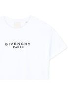 T-shirt per bambina Givenchy Kids bianca con stampa logo sul davanti H31315 10P GIVENCHY KIDS 