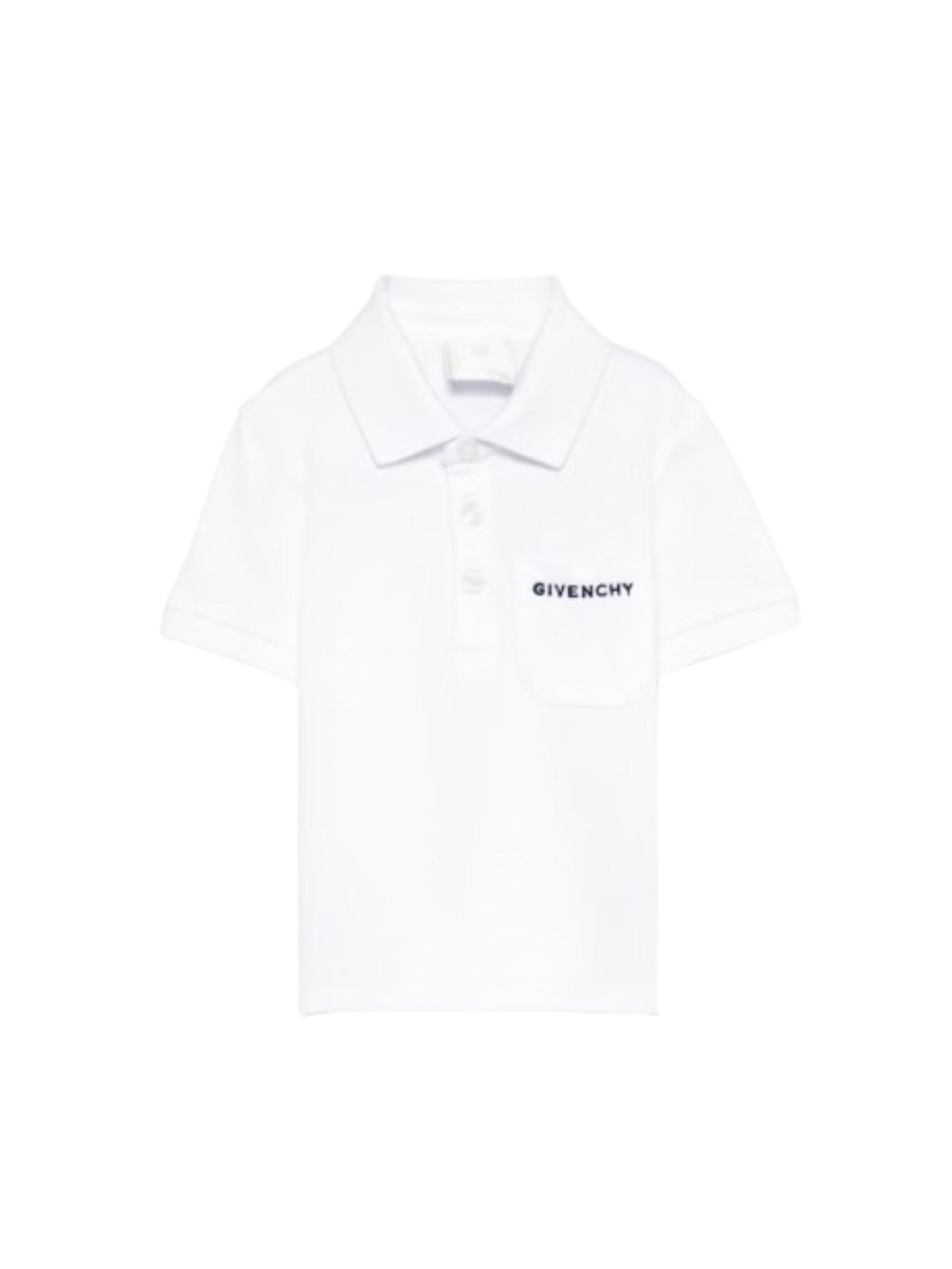 T-shirt per neonato Givenchy Kids bianca con colletto stile polo H31204 10P GIVENCHY KIDS 