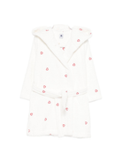 Accappatoio per bambini Petit Bateau bianco con motivo a cuori A0DS4 01 PETIT BATEAU KIDS 