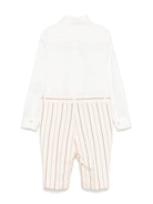 Set pantaloni e camicia per bambino Colorichiari bianco con pantaloni a righe MB308063 4776 28 COLORICHIARI 