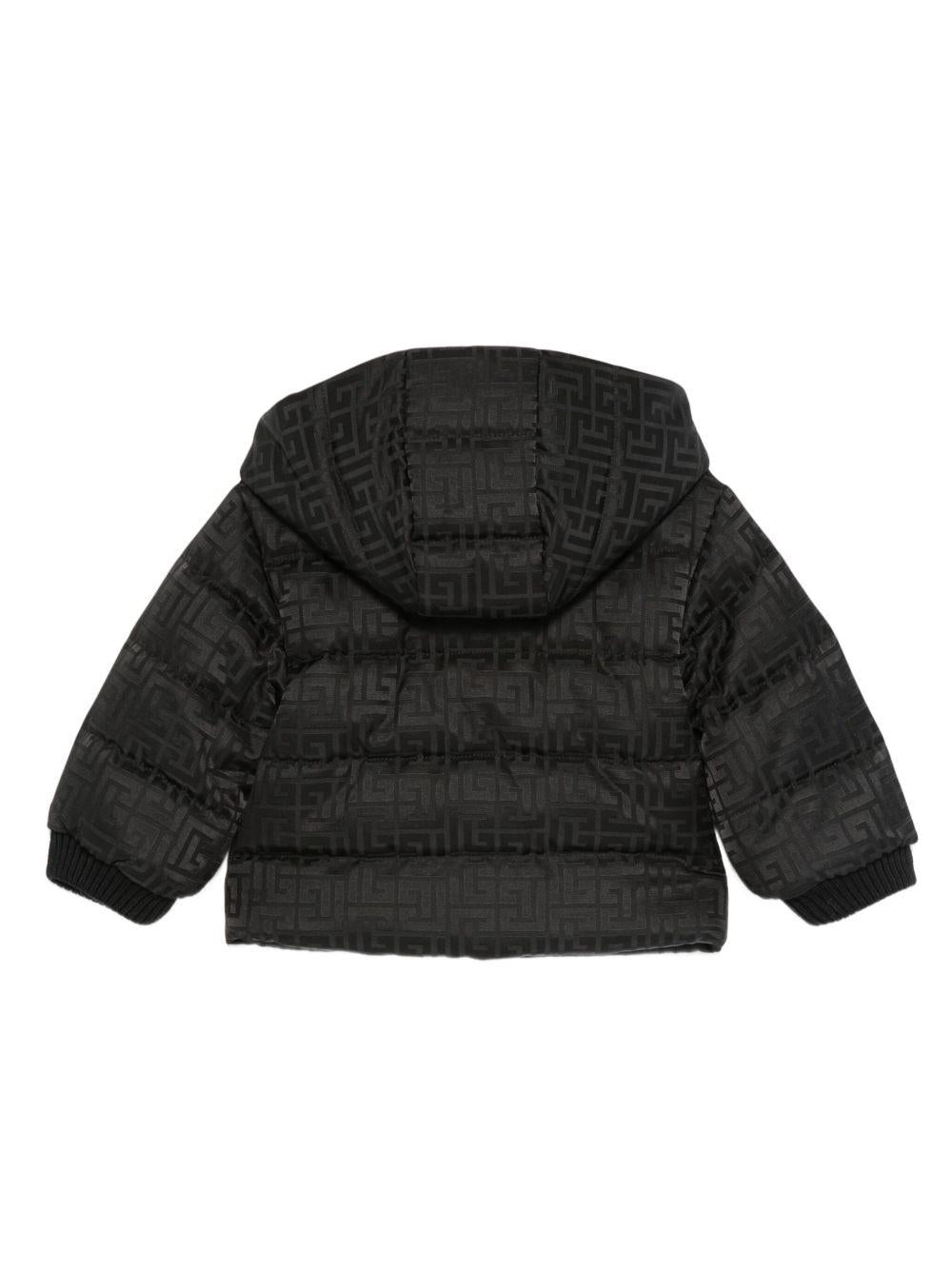 Giubbino per neonato Balmain Kids nero con design trapuntato BX2530 B0092 930 BALMAIN KIDS 