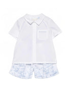 Set camicia e shorts per neonato Givenchy Kids multicolore con colletto H31262 N48 GIVENCHY KIDS 