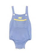Body per neonato Gensami Kids blu con cinturini con bottone e tasca frontale applicata TU01-B-SOFT OCEAN BLUE GENSAMI 