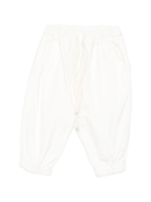 Pantaloni per neonato Album di Famiglia Kids bianchi con polsini elasticizzati 25W23389 M ALBUM DI FAMIGLIA 