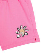 Shorts per bambina Moschino Kids rosa con stampa Teddy Bear HDQ025LCA19 50533 MOSCHINO KIDS 