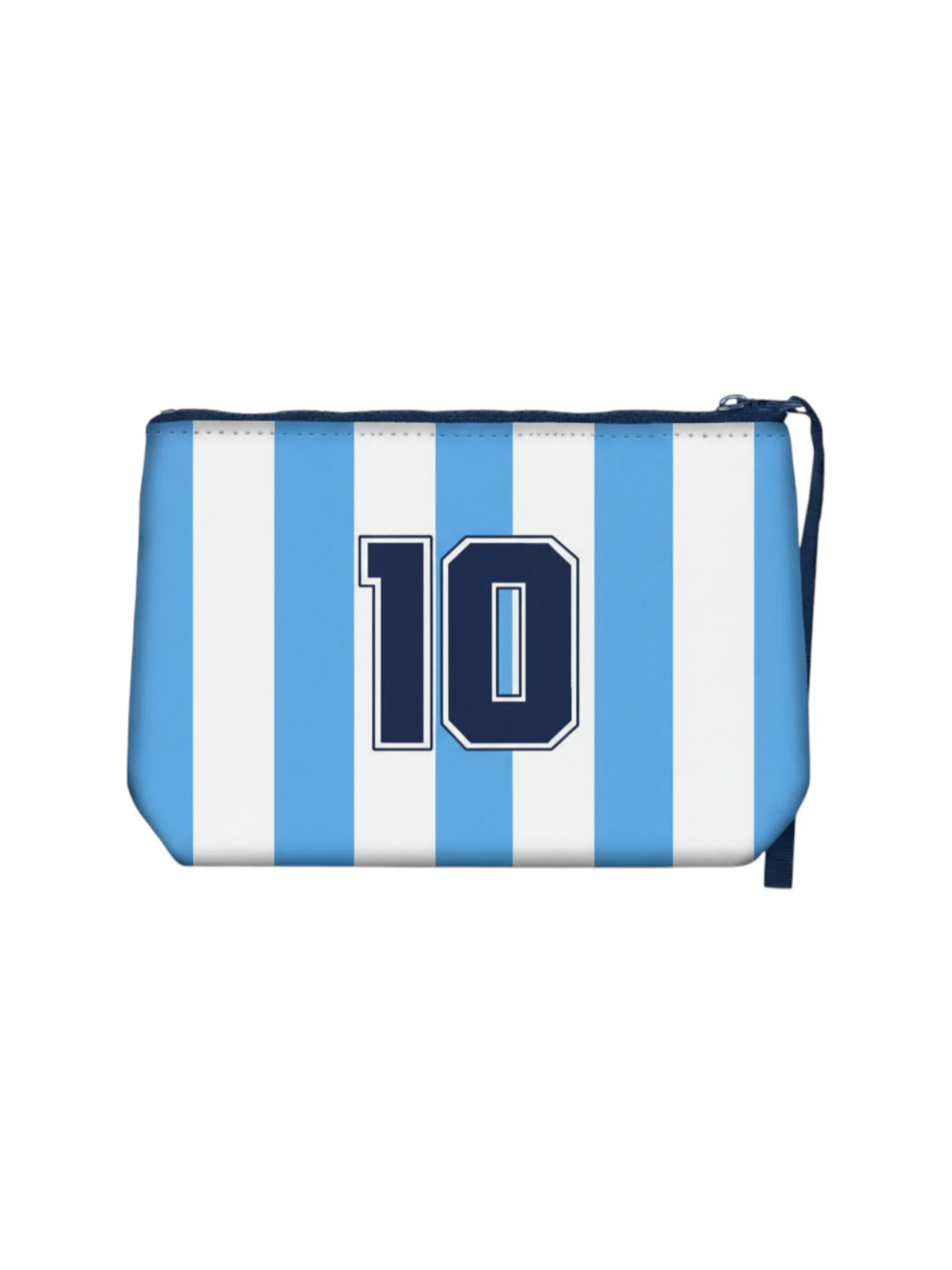 Pochette Aline MC2 Saint Barth bianco e azzurro con logo Napoli ALIN001 07441L MC2 ST. BARTH KIDS 