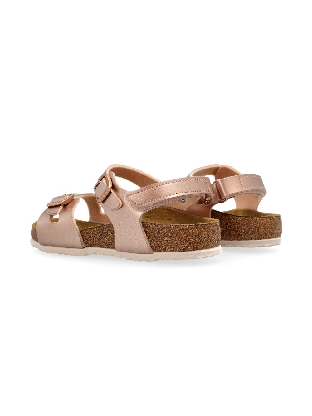 Sandali Rio per bambina Birkenstock Kids rosa con soletta in pelle con logo 1029535 COPPER BIRKENSTOCK KIDS 