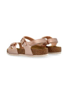 Sandali Rio per bambina Birkenstock Kids rosa con soletta in pelle con logo 1029535 COPPER BIRKENSTOCK KIDS 