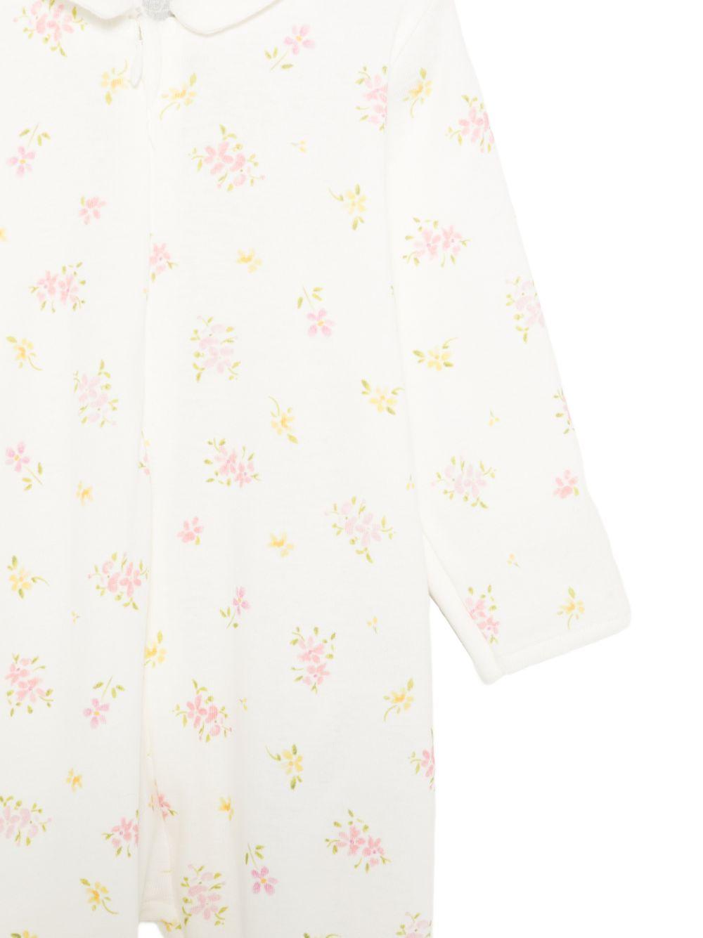 Tutina per neonata Petit Bateau bianca con stampa floreale A0FH1 01 PETIT BATEAU 