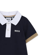 Polo per neonato Boss Kids multicolor con stampa logo sul petto J52878 849 BOSS KIDS 