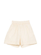 Shorts per bambino Fendi Kids beige con monogramma FF all-over JUF180 AY8C F1P2N FENDI KIDS 