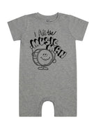 Tutina per neonato Stella McCartney Kids grigia con stampa tamburo sul davanti TYA511 Z0434 807 STELLA McCARTNEY KIDS 